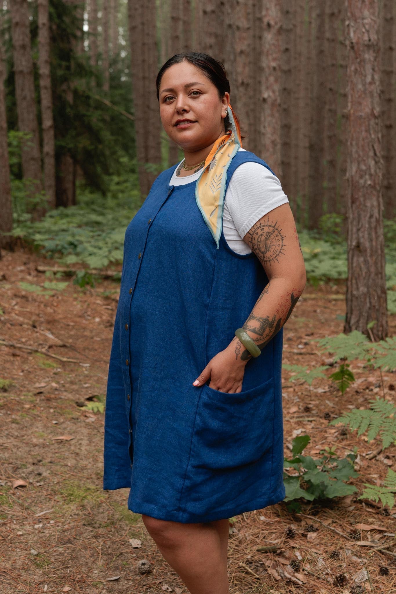 Snap Smock in Kingfisher Blue