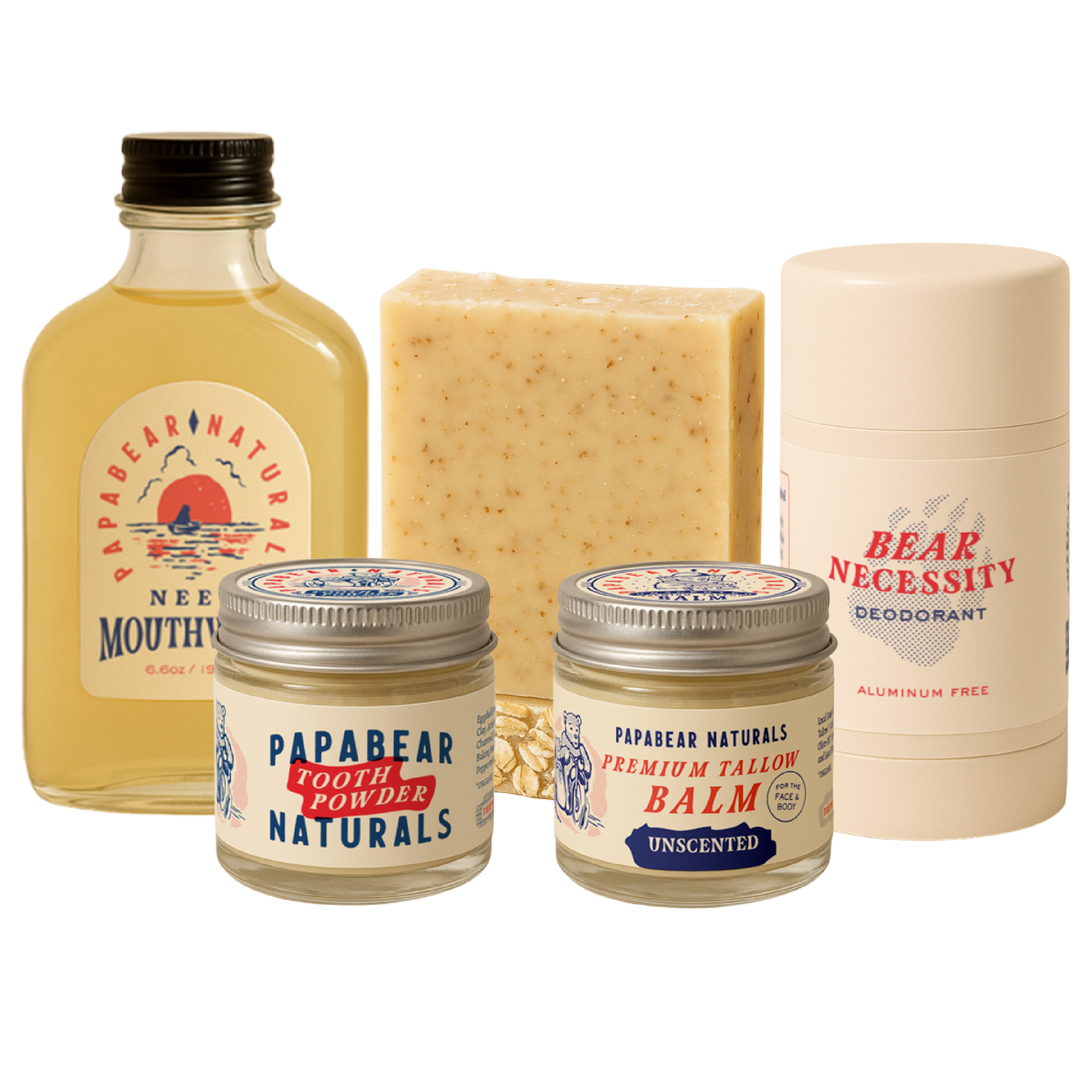 PapaBear Naturals Unscented / Unscented Papabear Essential Bundle