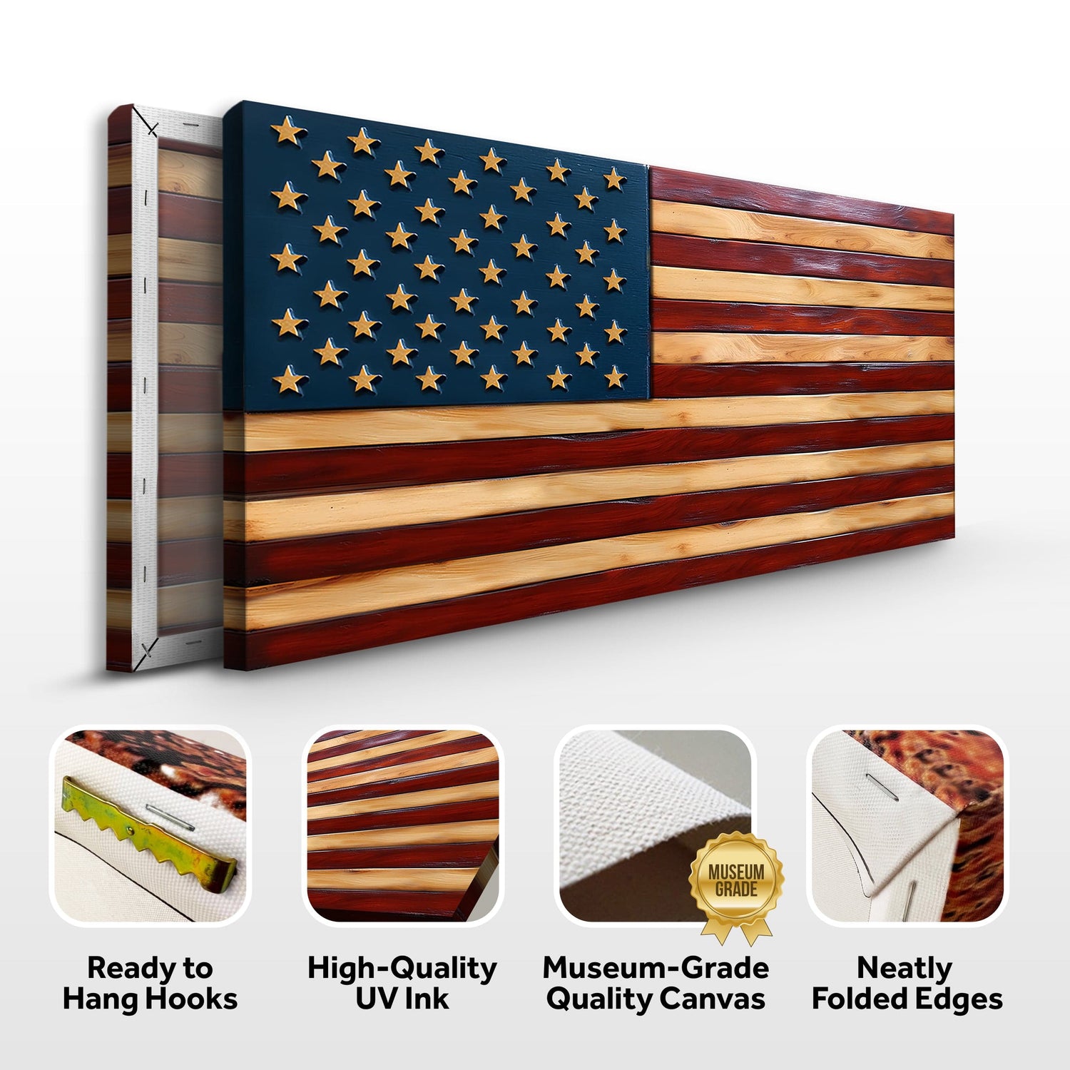 Tailored Canvases Canvas Old Glory American Flag Wall Art II