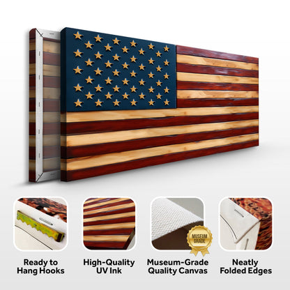 Tailored Canvases Canvas Old Glory American Flag Wall Art II