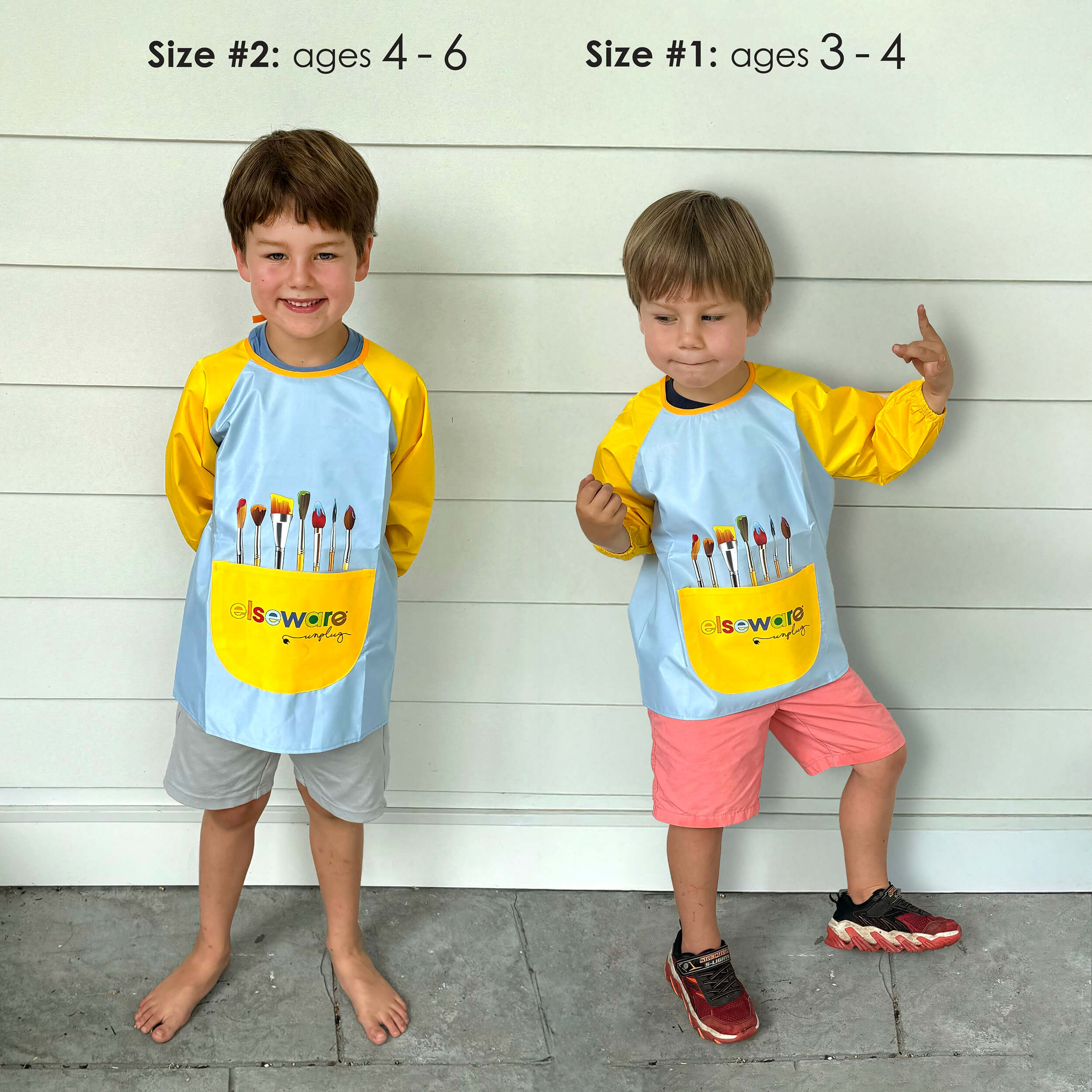 Mess-Free Kids Paint Bundle | All-Natural Finger Paint &amp; Art Smock Set