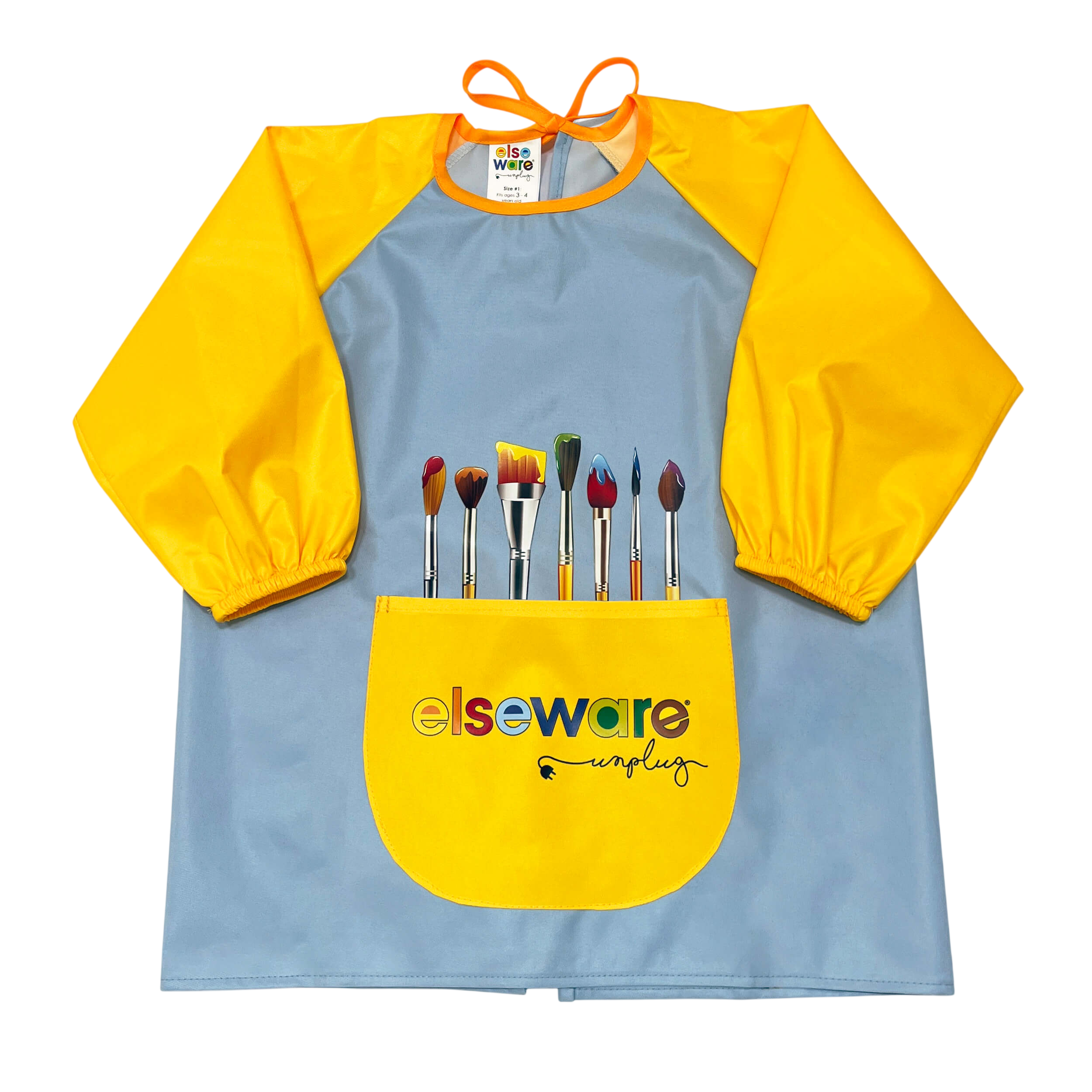 Art Smock with Pocket (Ages 3-6, 2 Sizes) Kid-Friendly