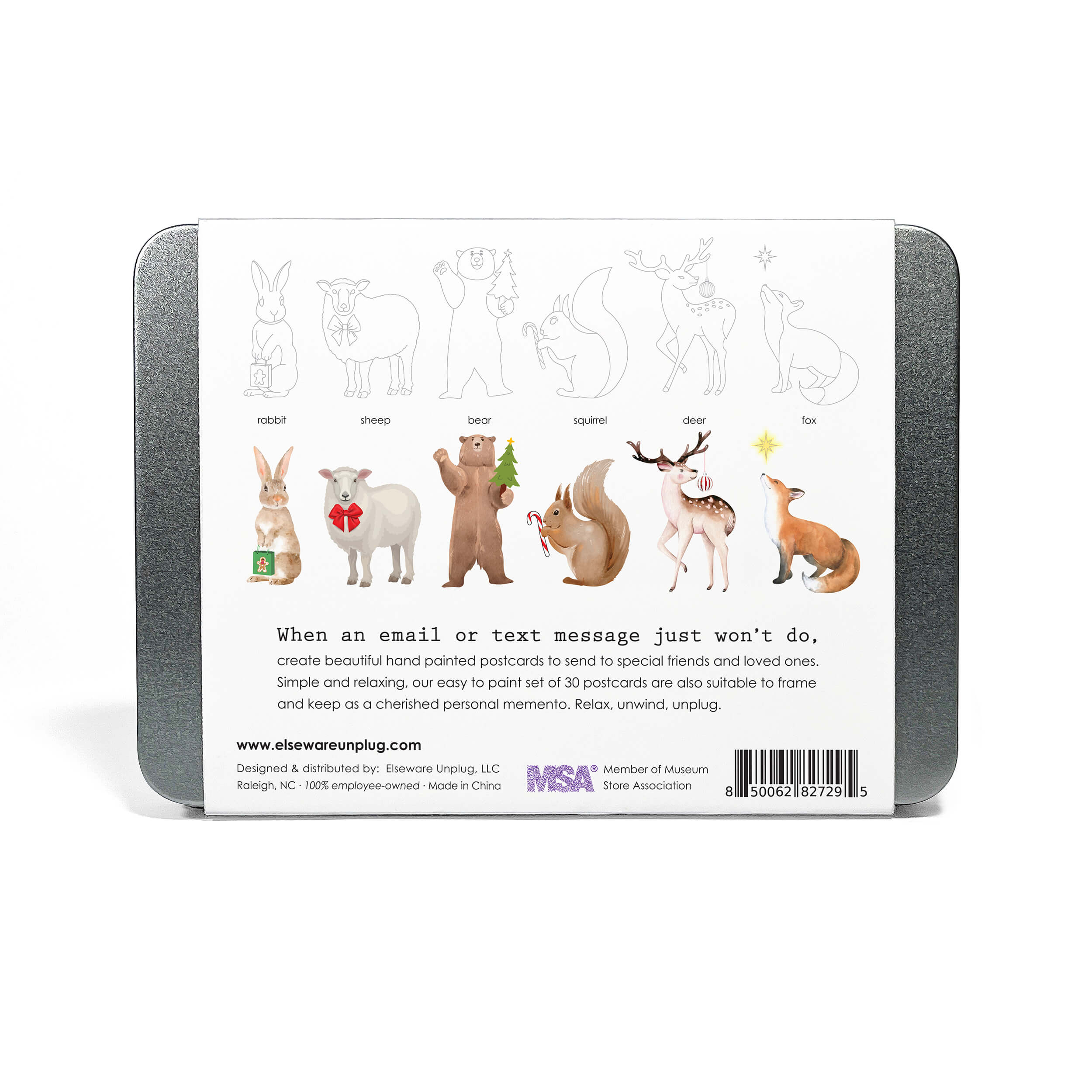 Coloring Postcards w/ 6 Designs (30 cards)