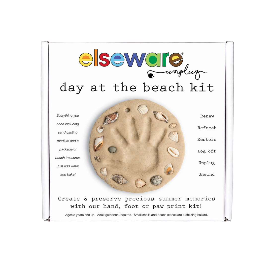 Day at the Beach – Kids Hand &amp; Footprint Keepsake