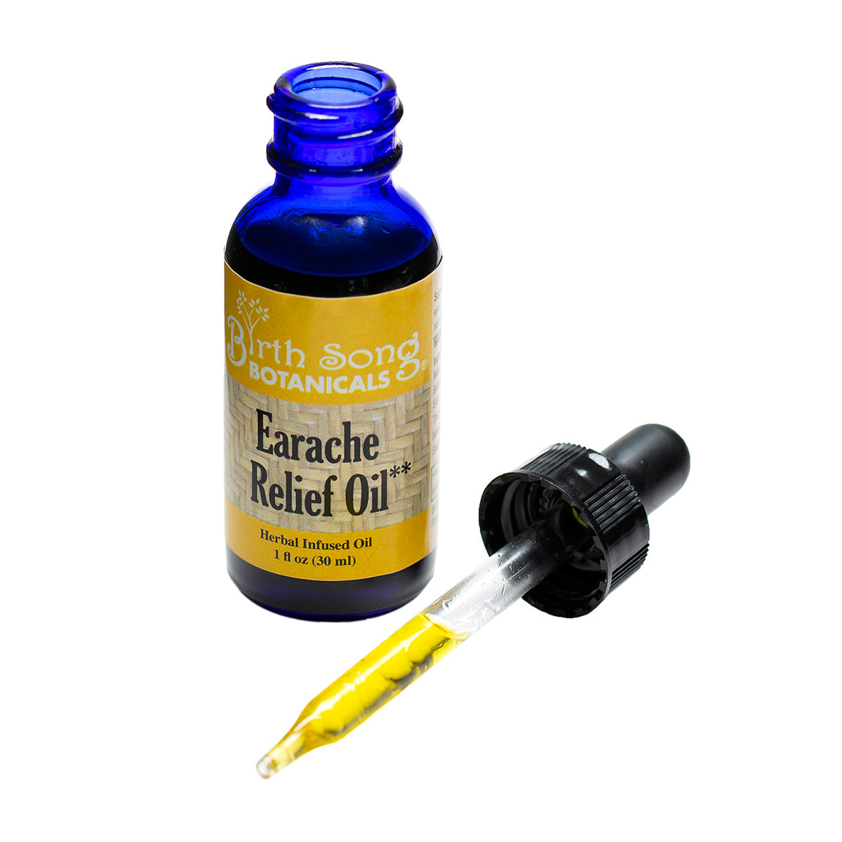Herbal Ear Oil, Natural Ear Drops, Blended with Garlic and Mullein Flowers, for Swimmers and Wax Removal 1 oz. - My American Goods