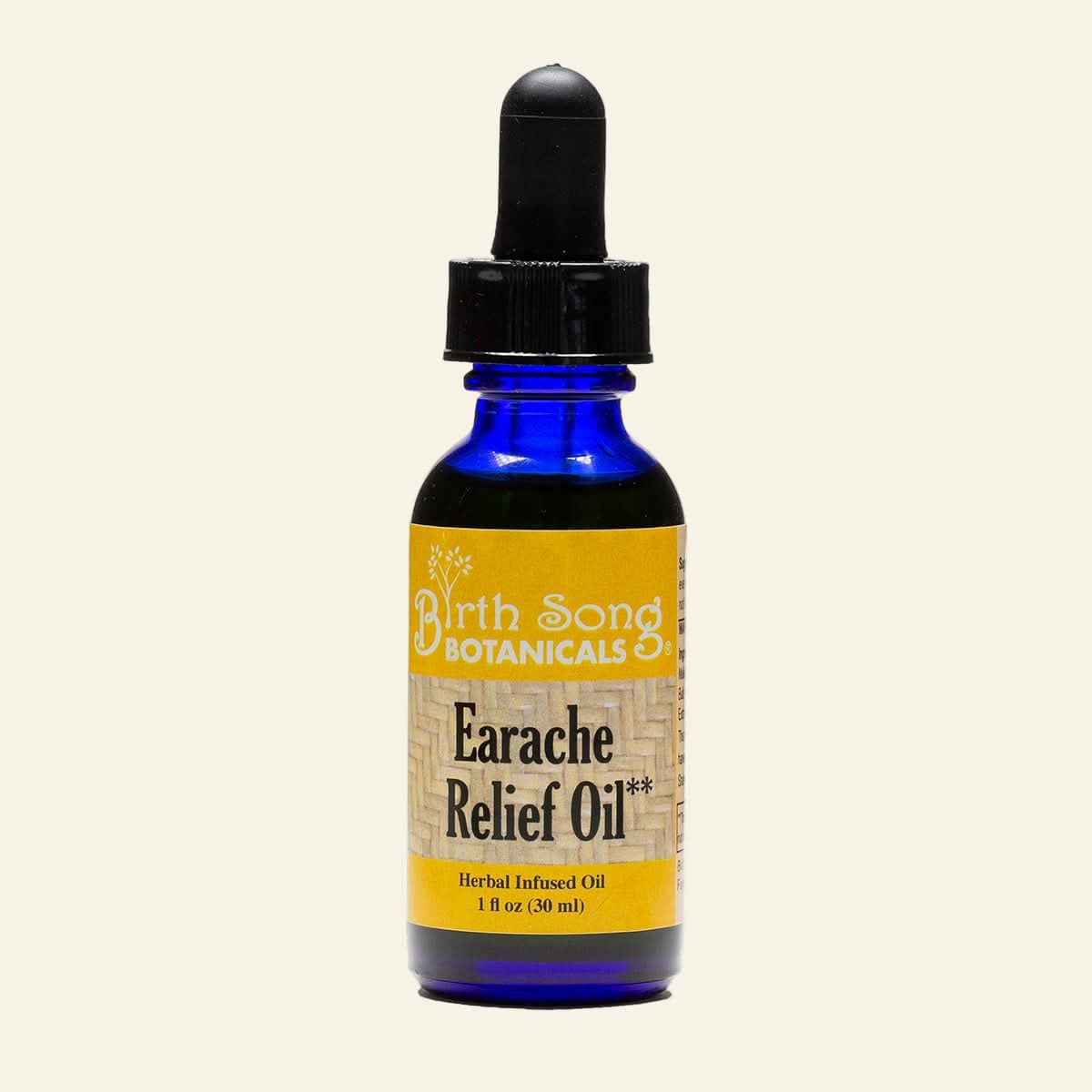 Birth Song Botanicals Co. Tinctures Default Herbal Ear Oil, Natural Ear Drops, Blended with Garlic and Mullein Flowers, for Swimmers and Wax Removal 1 oz.