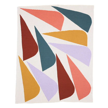 Biquette Throw Blanket Half Tones in Egyptian Cotton Easy Breezy Throw Blanket