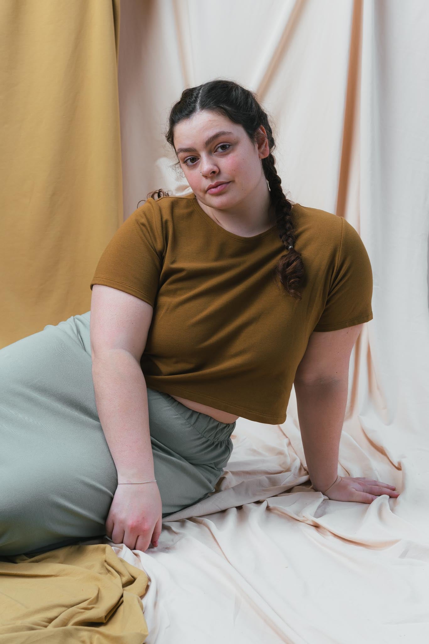 Eden Tee in Almond