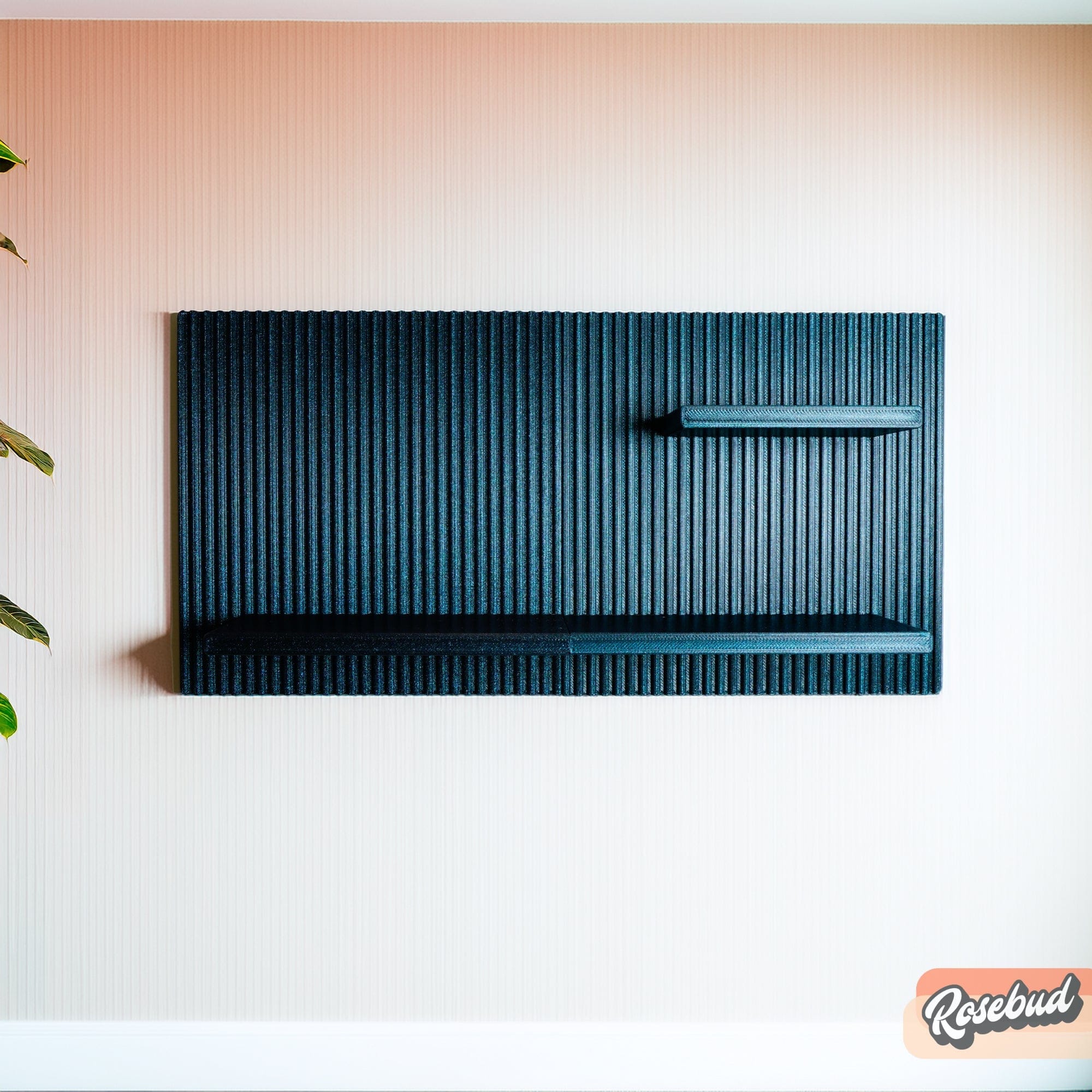 Rosebud HomeGoods Floating Shelf Modern Floating Wall Shelf, Unique Retro Home Decor, 3D Printed Perfume Display/Reed Diffuser Shelf, Wall Shelf Catchall, Hosting Decor Gift, EDGE
