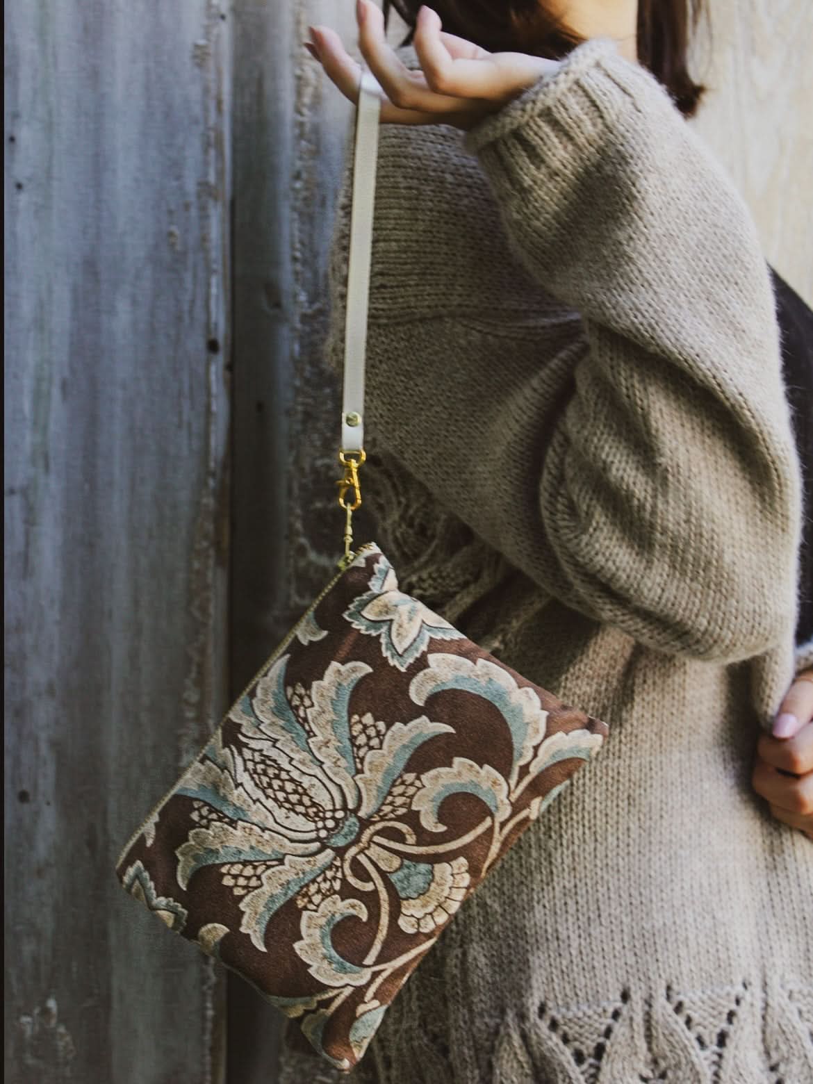Ash &amp; Rose purse Egyptian Lotus Moleskin Purse