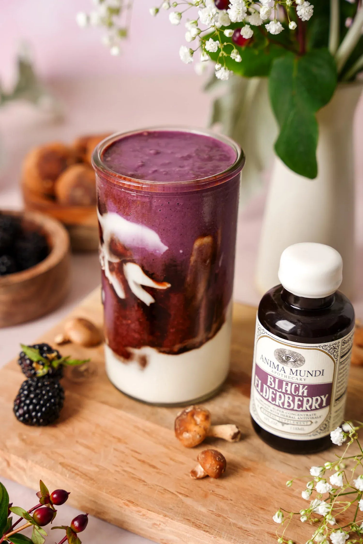 Anima Mundi BLACK ELDERBERRY Elixir | Botanical Mushroom Syrup