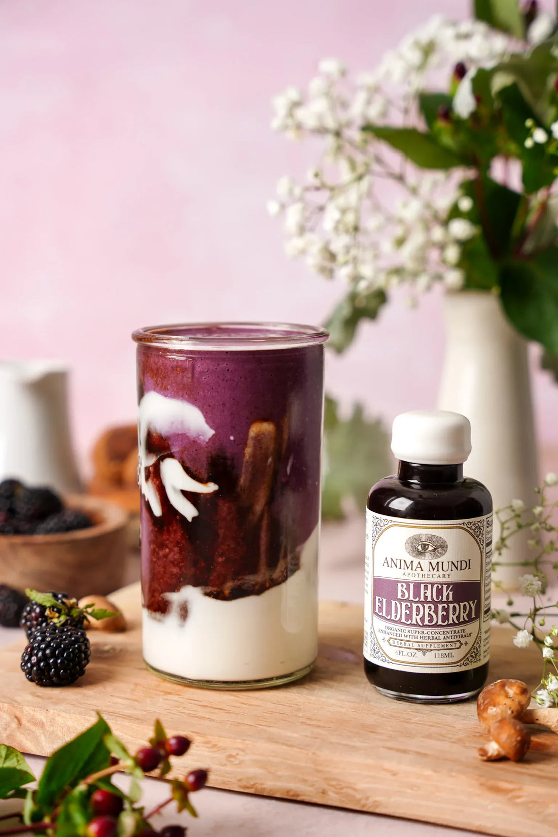 Anima Mundi BLACK ELDERBERRY Elixir | Botanical Mushroom Syrup
