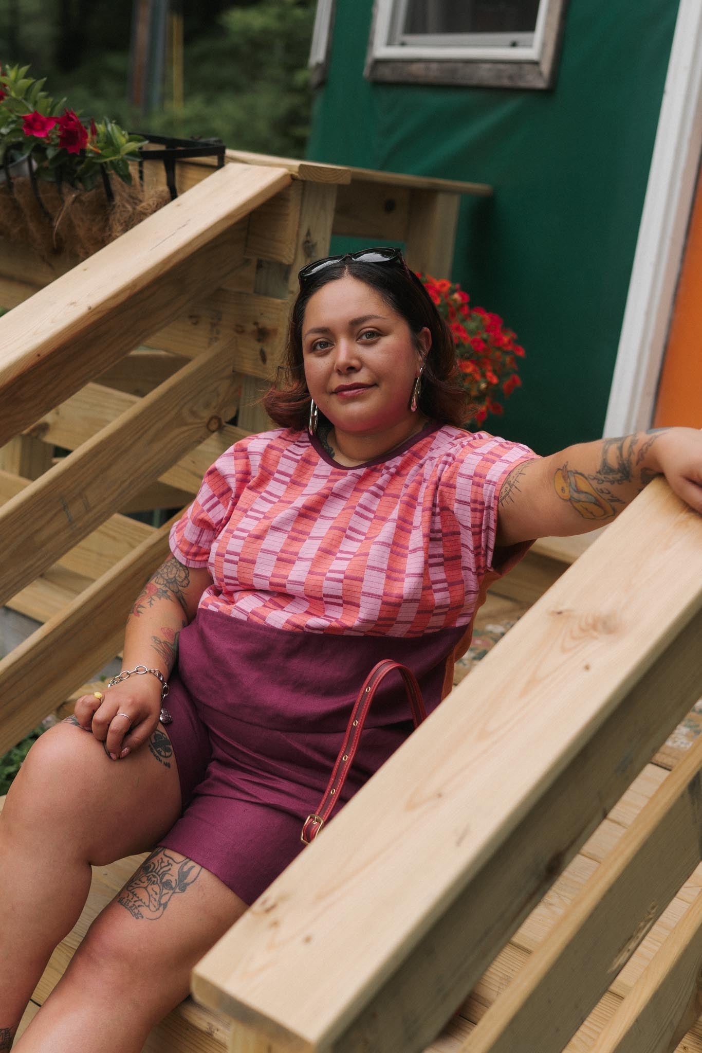 Painter Top in Hibiscus