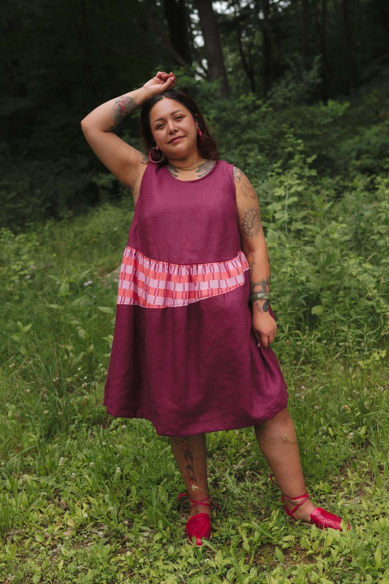 Sassafras Dress in Hibiscus