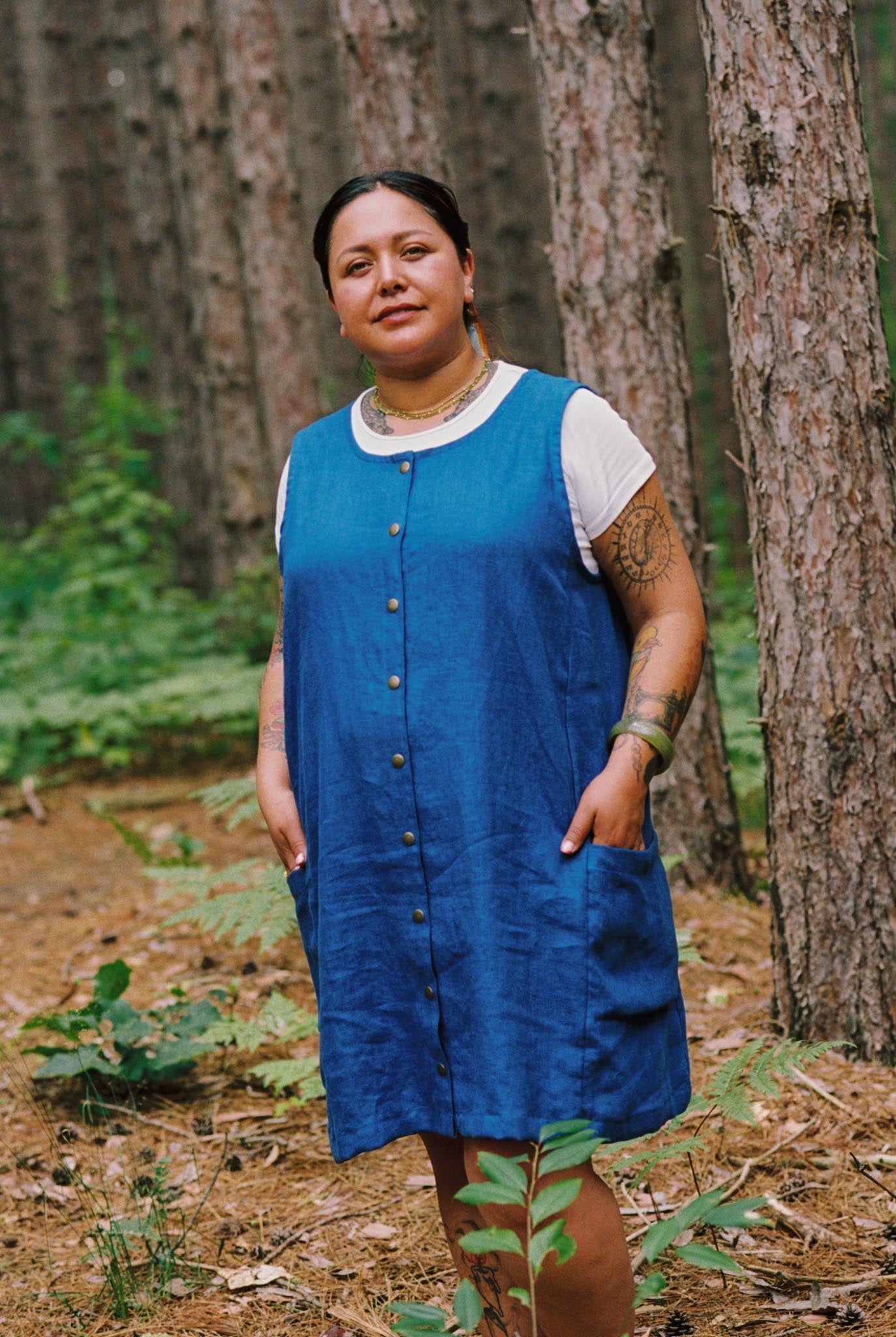 Snap Smock in Kingfisher Blue