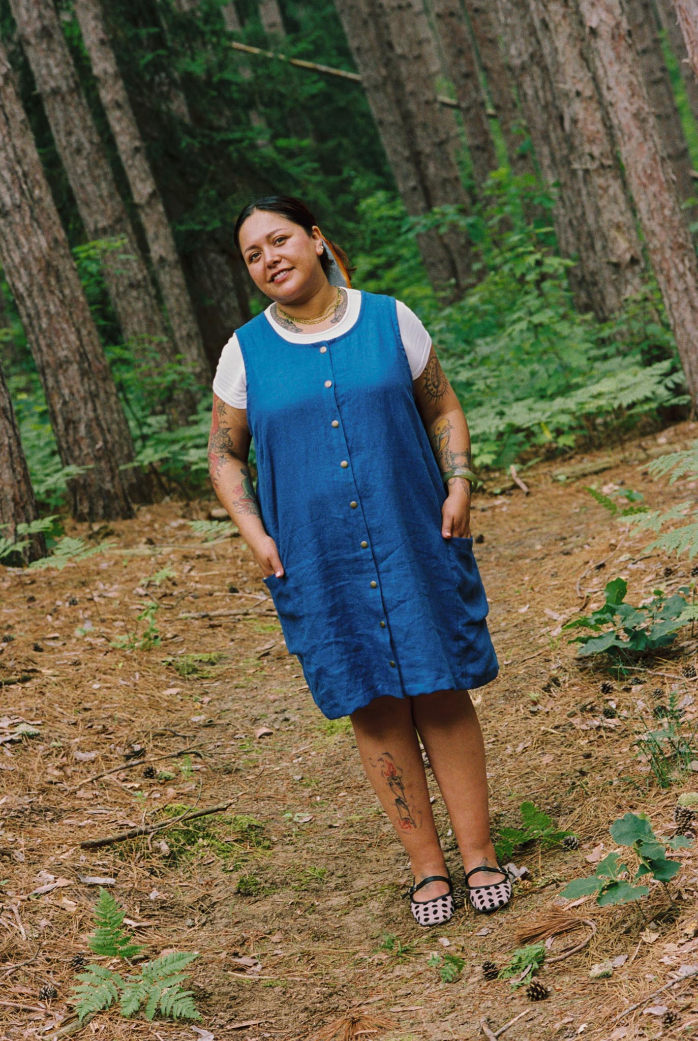 Snap Smock in Kingfisher Blue