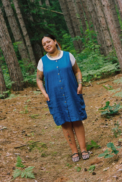 Snap Smock in Kingfisher Blue