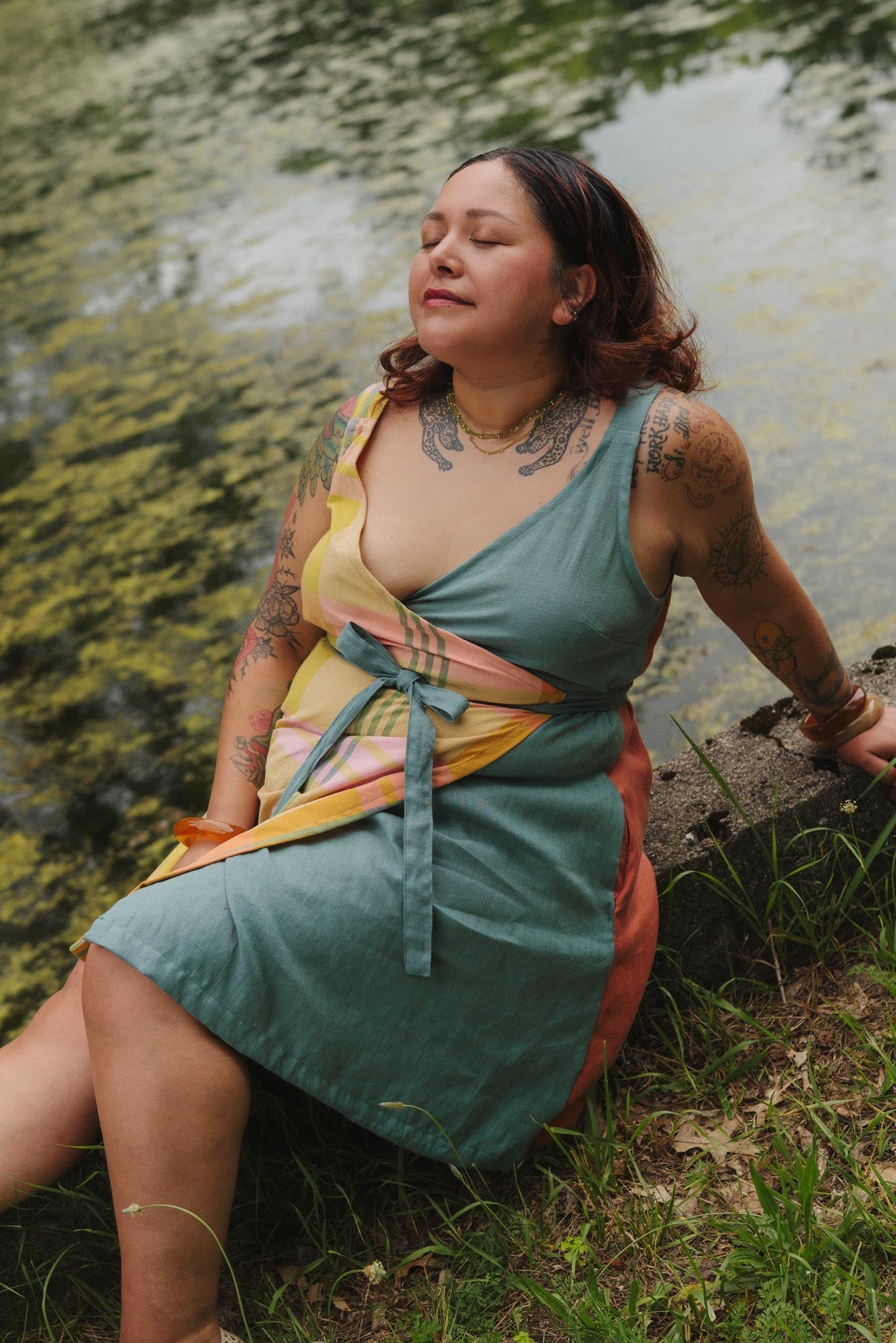Soleil Dress in Tangerine