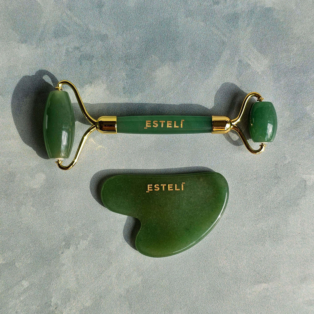 Green Aventurine Roller &amp; Gua Sha Set - My American Goods