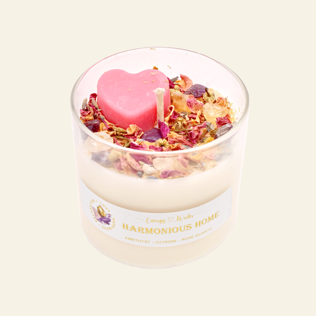 Harmonious Home Crystal Candle