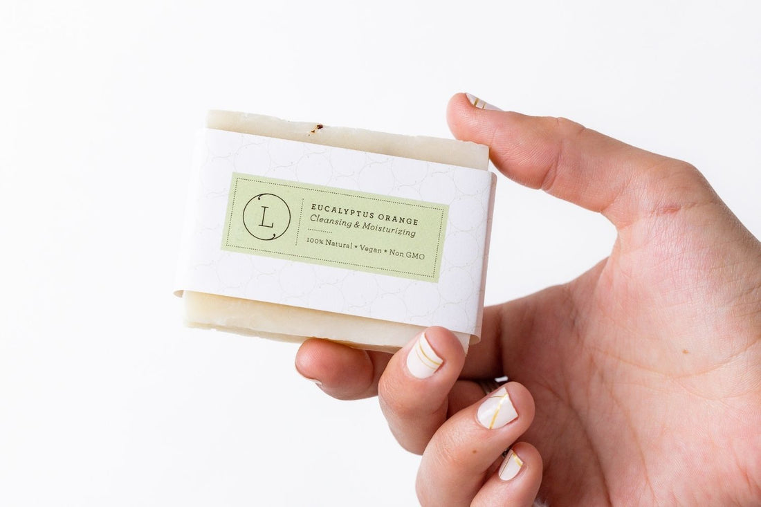 2x Eucalyptus Natural Handmade Soap Bar, Fresh Cold Process Soap - My American Goods