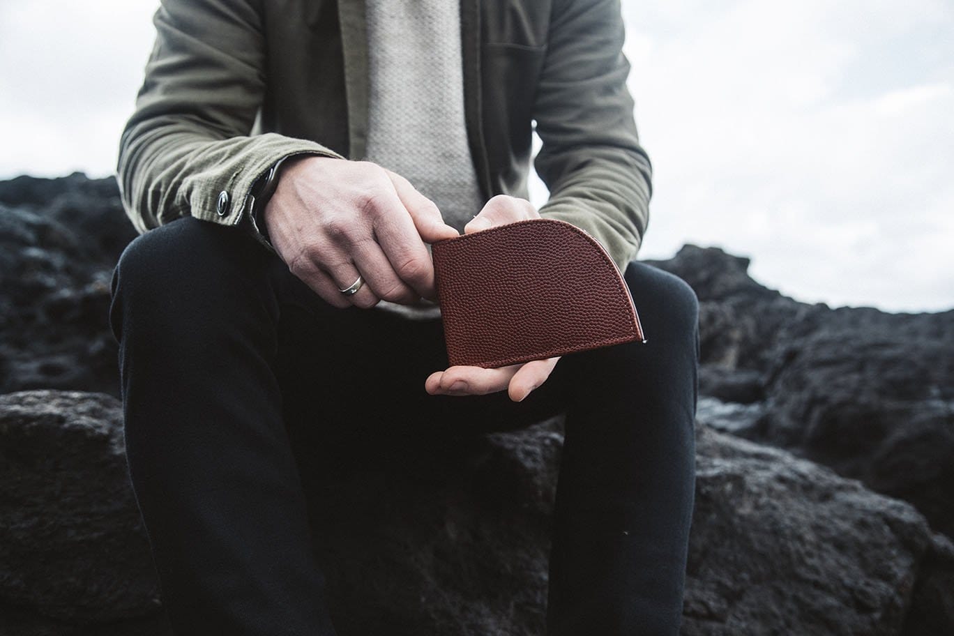 Rogue Industries Wallet Mahogany Football Football Leather Front Pocket Wallet