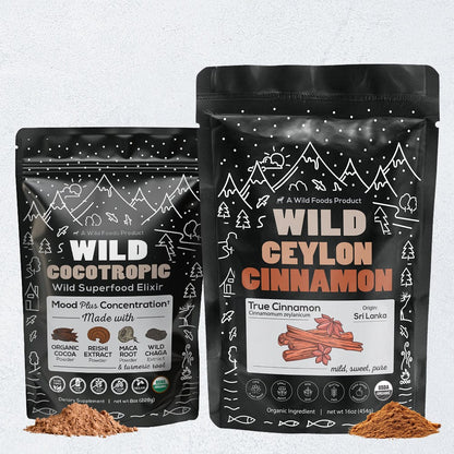 Wild Foods Mushrooms CocoTropic, 32 servings – Organic Mushroom Mix for Energy &amp; Focus