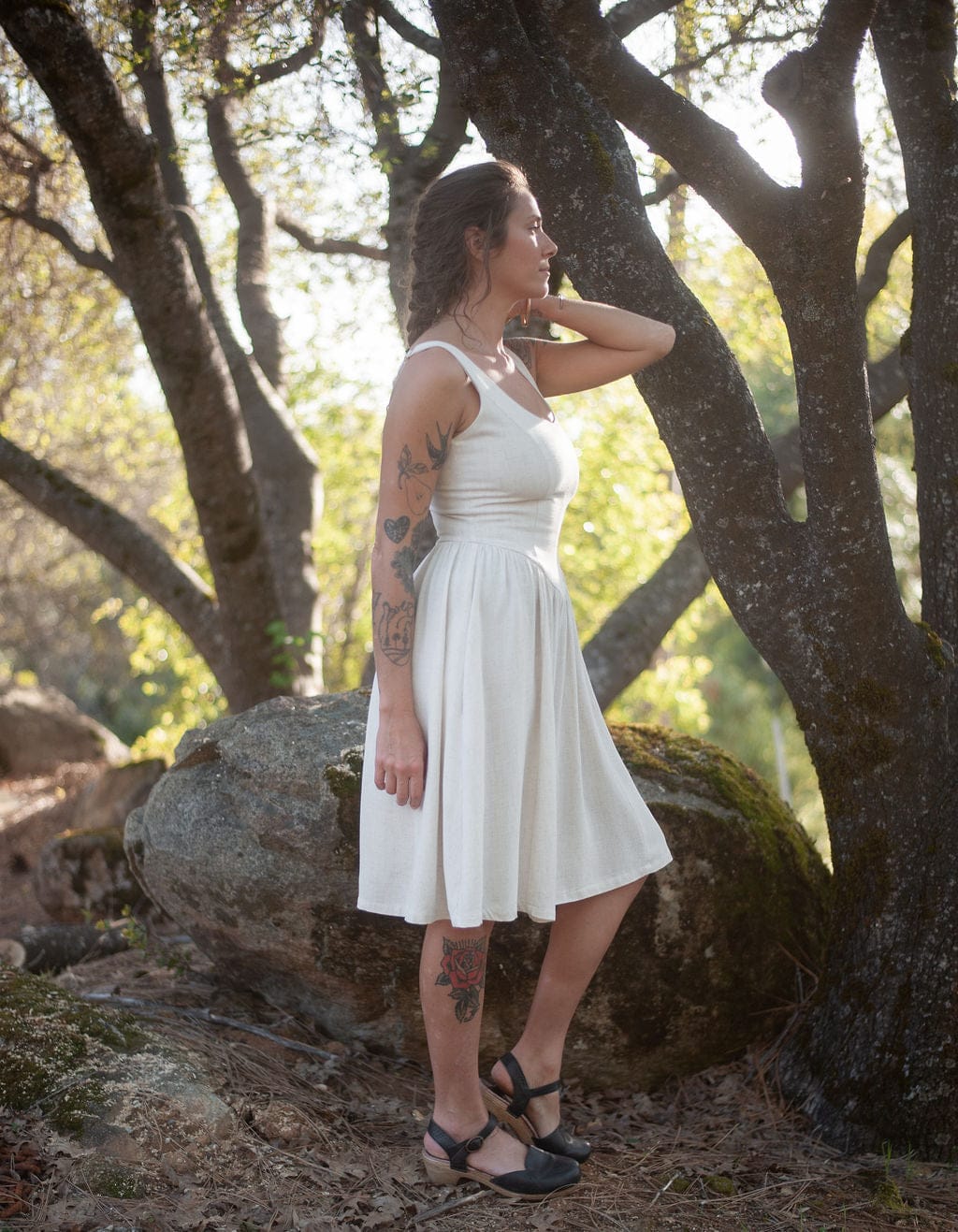 Field Day Dress Agnes dress in Oat Linen