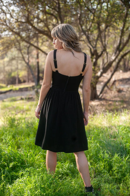 Field Day Dress Agnes dress in Black Linen