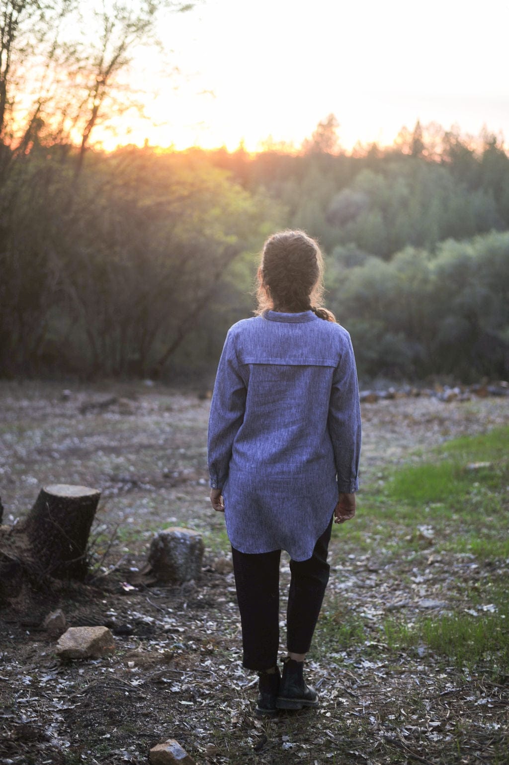 Field Day Top Cora Cover Up in Heatherd Stone Linen