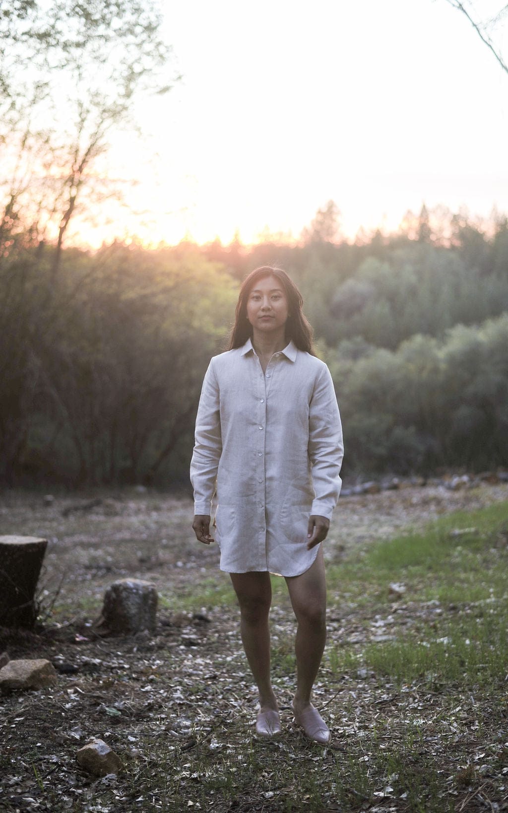 Field Day Top Cora Cover Up in Sand Linen