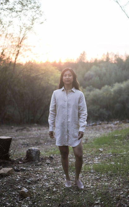 Field Day Top Cora Cover Up in Sand Linen