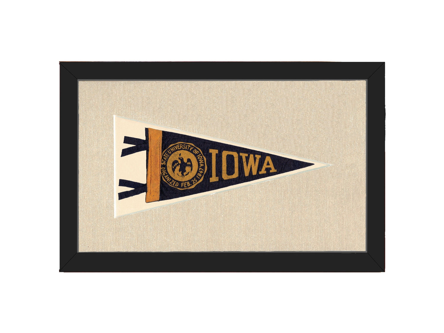 Americana Memories Vintage Pennants and Memorabilia Vintage University of Iowa Pennant