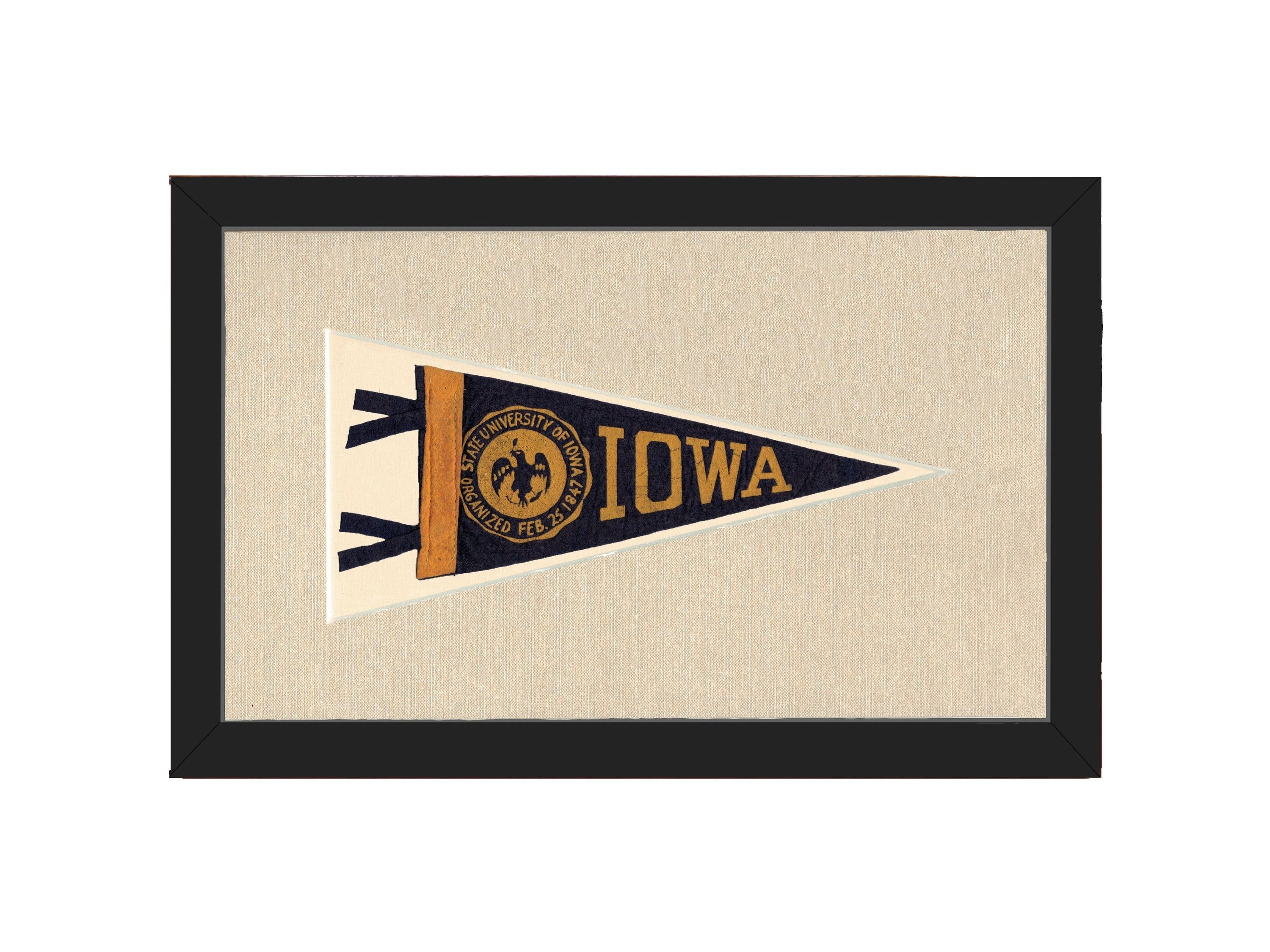Americana Memories Vintage Pennants and Memorabilia Vintage University of Iowa Pennant