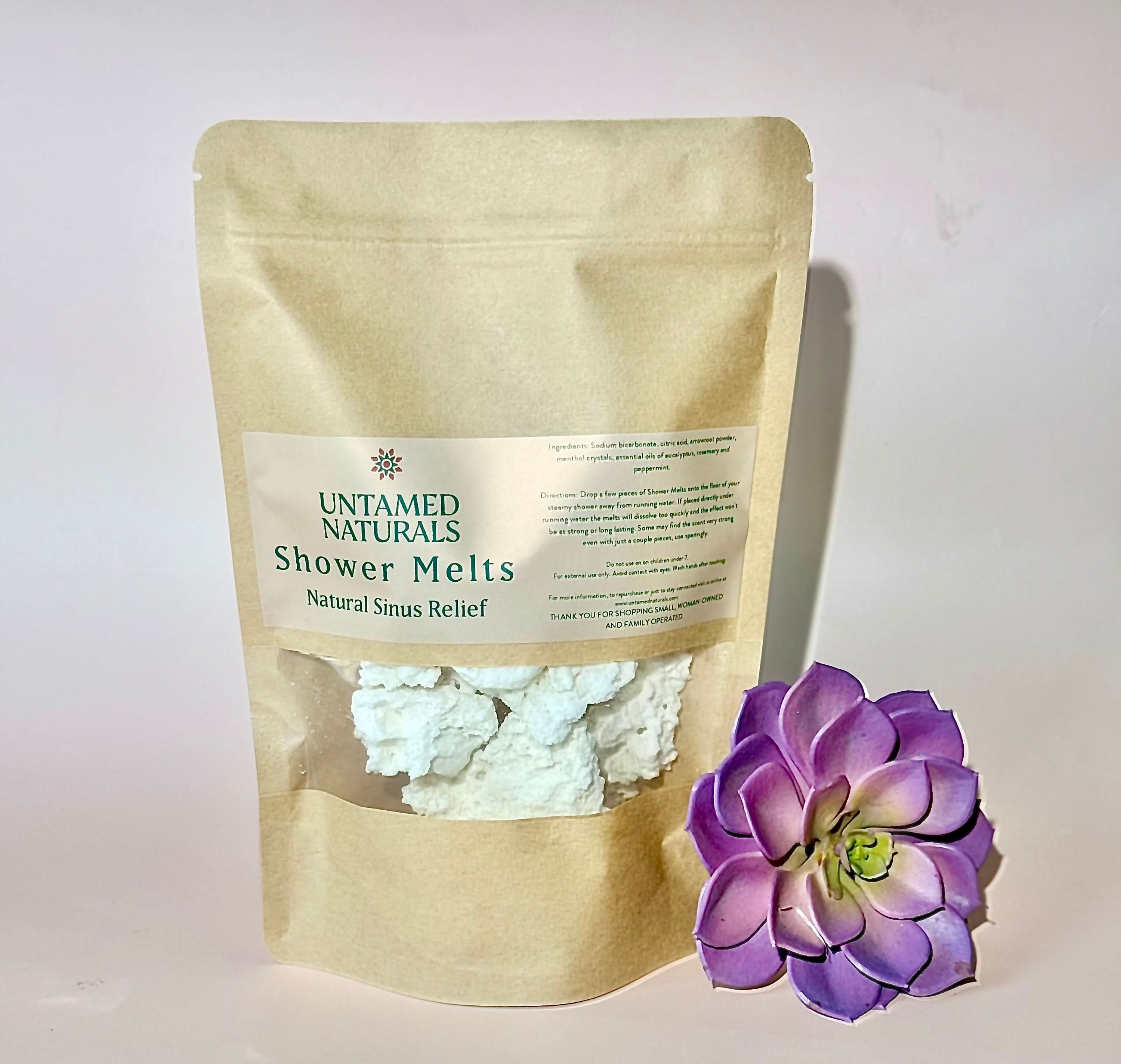 UnTamed Naturals Jar, 8oz Shower Melts, Sinus Blend