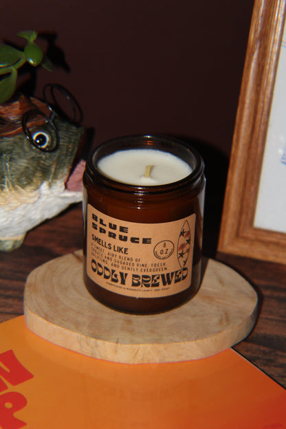 Oddly Brewed Candles Blue Spruce Soy Candle