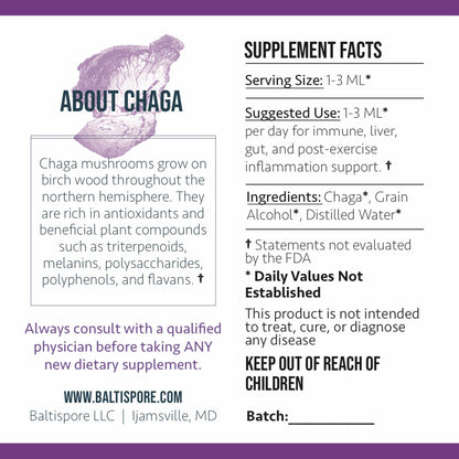 Chaga Mushroom Tincture - My American Goods