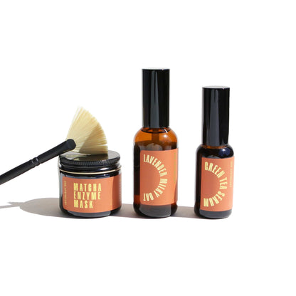 URB APOTHECARY FACE MASK Full Size / Matcha Enzyme Mask / Green Tea Hemp Face Serum Facial Spa Bundle