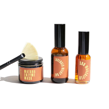 URB APOTHECARY FACE MASK Full Size / Matcha Enzyme Mask / Sun Worshiper Face Serum Facial Spa Bundle