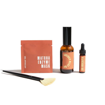 URB APOTHECARY FACE MASK Travel Size / Matcha Enzyme Mask / Sun Worshiper Face Serum Facial Spa Bundle