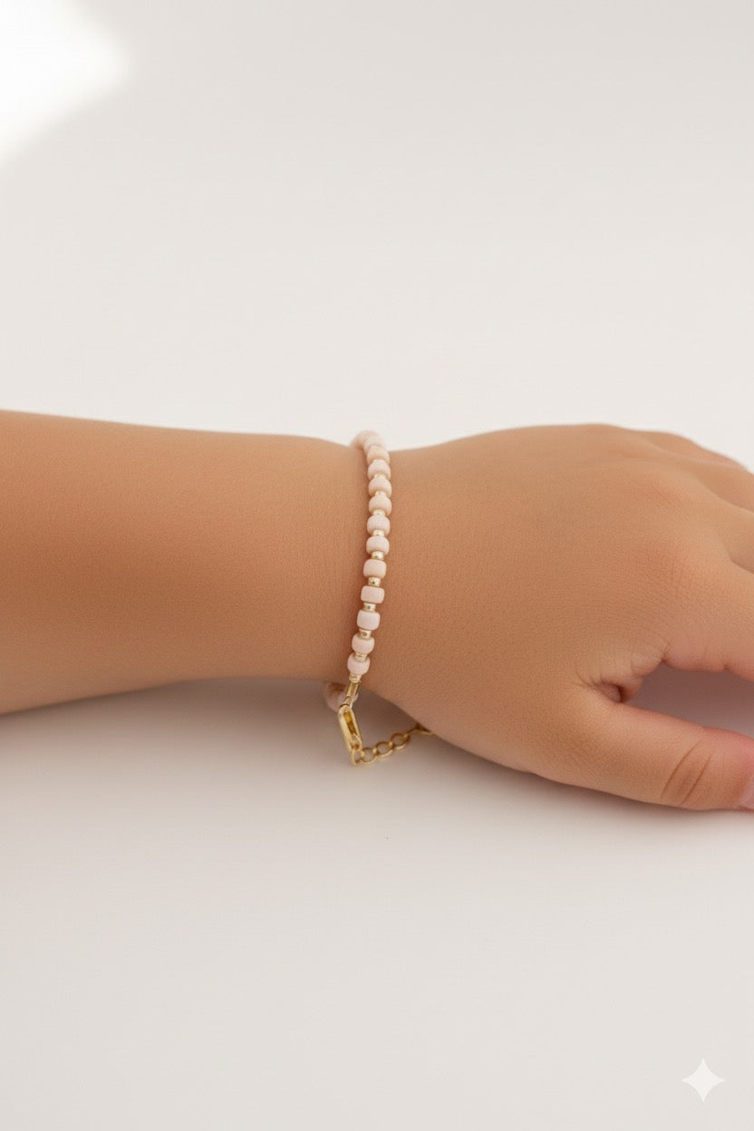14k Gold-Filled Blush &amp; Gold Layer Bracelet