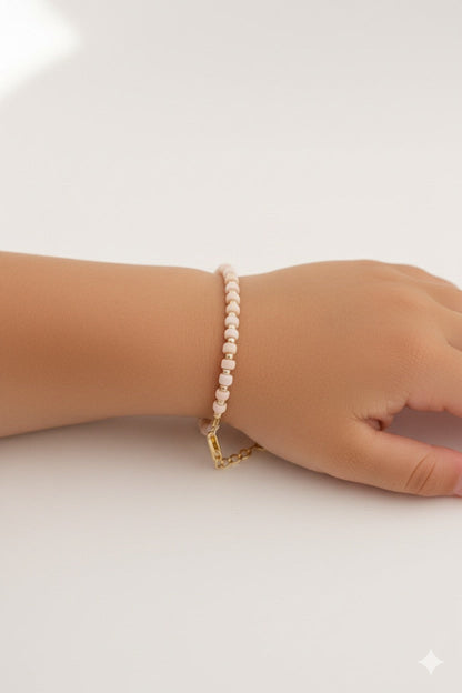 14k Gold-Filled Blush &amp; Gold Layer Bracelet
