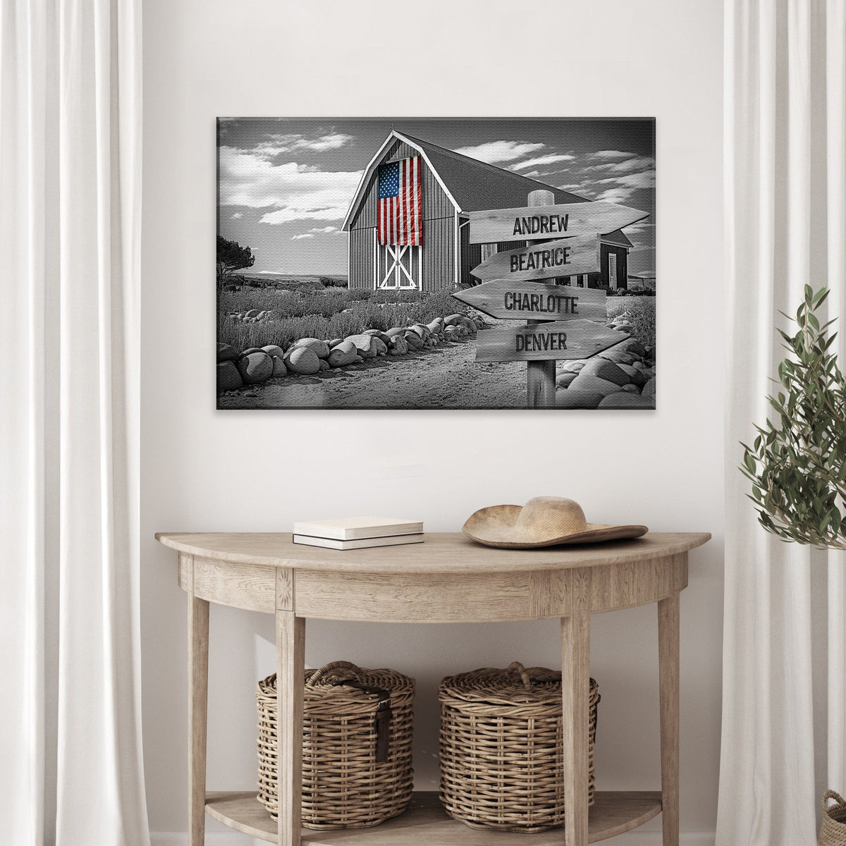 Tailored Canvases Canvas Family Names American Barn Sign