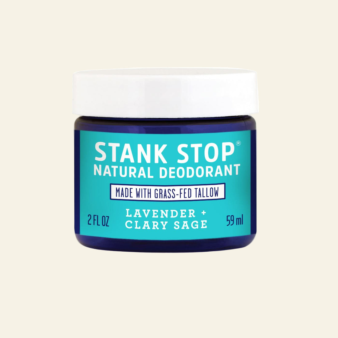 Stank Stop Cream Deodorant, Lavender+Sage, 2 Oz - My American Goods