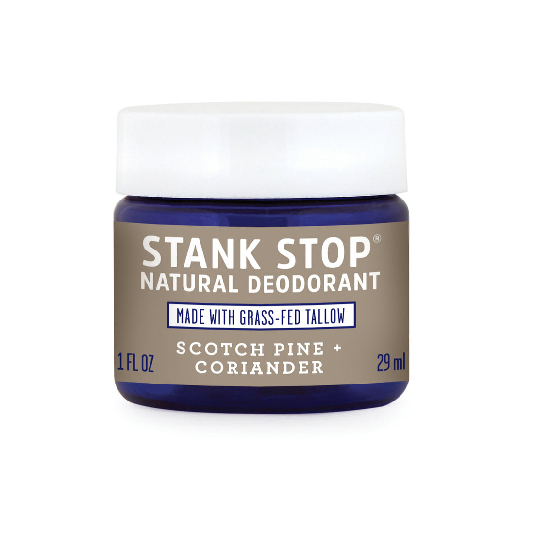 Stank Stop Cream Deodorant, Scotch Pine+Coriander, 1 Oz - My American Goods