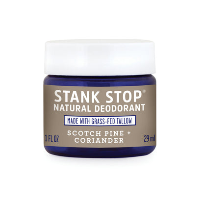 Stank Stop Cream Deodorant, Scotch Pine+Coriander, 1 Oz - My American Goods