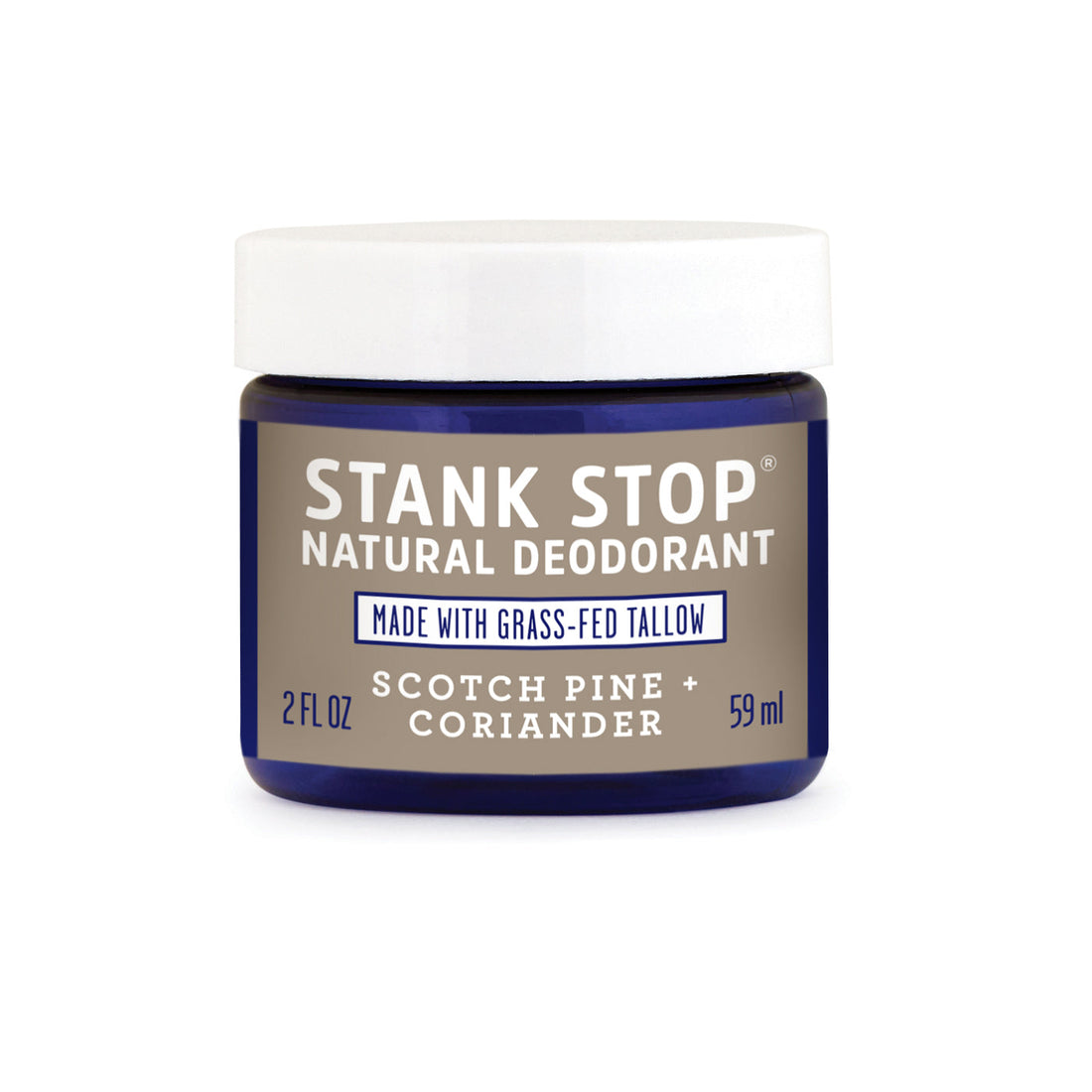 Stank Stop Cream Deodorant, Scotch Pine+Coriander, 2 Oz - My American Goods