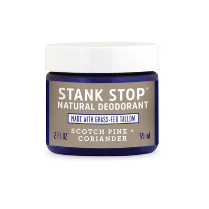 Stank Stop Cream Deodorant, Scotch Pine+Coriander, 2 Oz - My American Goods