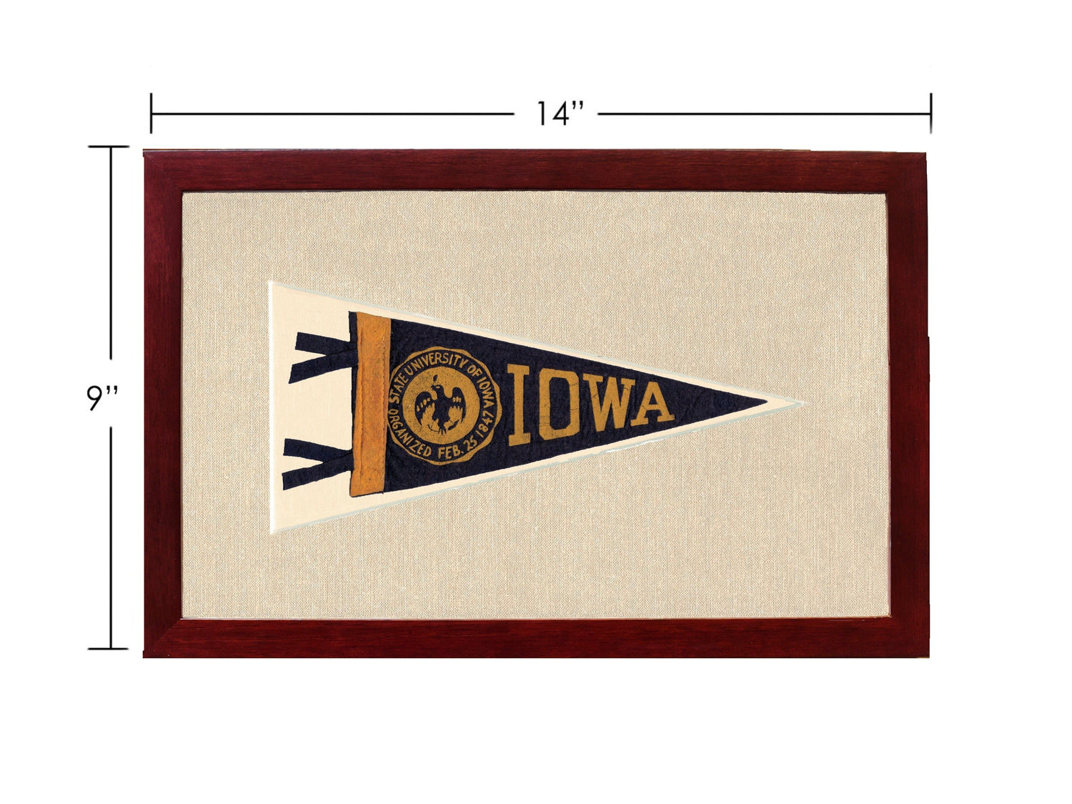 Americana Memories Vintage Pennants and Memorabilia Vintage University of Iowa Pennant