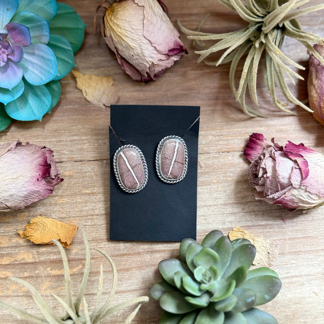 Red Buffalo Stud Earrings by Jason Ogg